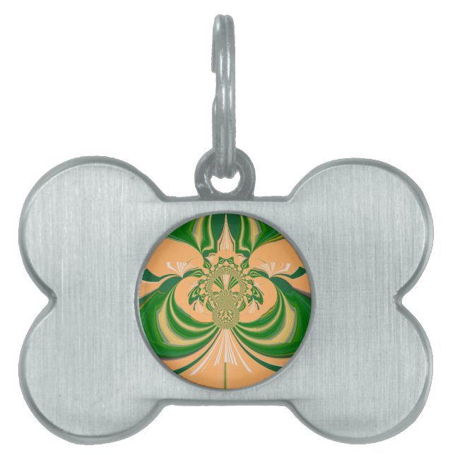 Gultens Grönt är designad. ID-bricka Husdjur (Framsidan)