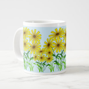 Gultens Grönt Daisy BlomBlommigtens naturutformnin Jumbo Mugg