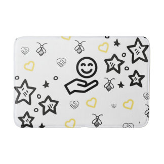 Gultens hjärtan - medelbadmattor badrumsmatta