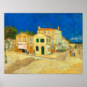 Gultens hus (1888) Vincent Van Gogh-landskapet Poster