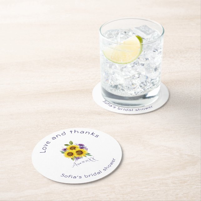 Gultens lila: solrosolrosfärg underlägg papper rund (Insitu)