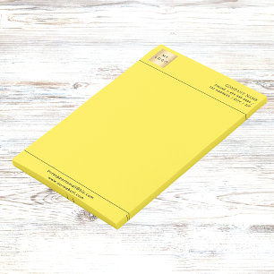Gultens logotyp-brevhuvud post-it block