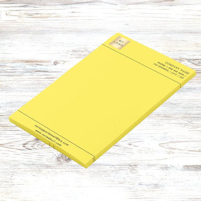 Gultens logotyp-brevhuvud post-it block (Skapare uppladdad)