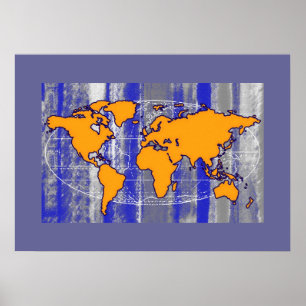 gultens mapa-mundi-avtrycksmur poster