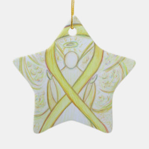 Gultens medvetenhet Ribbon Angel Pendant Ornament