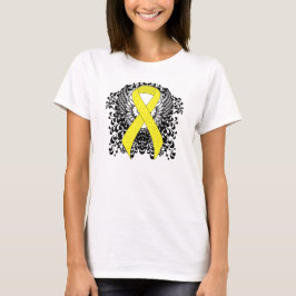 Gultens medvetenhet Ribbon Angel Vingar Tee Shirt