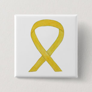Gultens medvetenhet Ribbon Anpassningsbar Art Stif Knapp