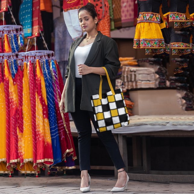 Gultens monokroma kontroller, vägskylt tygkasse (Skapare uppladdad)