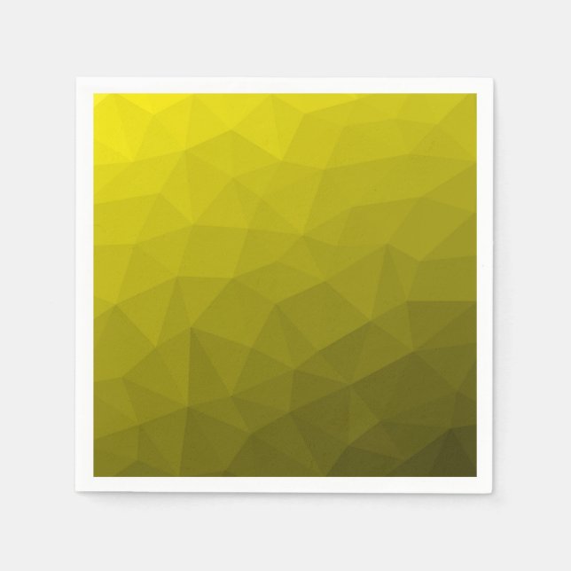 Gultens mörk - kombinera övertoning - geometriskt  pappersservett (Framsidan)