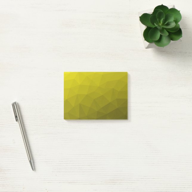 Gultens mörk - kombinera övertoning - geometriskt  post-it block (Kontor)