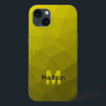 Gultens mörk, monogram, geometriskt nät mönster Mo<br><div class="desc">Monogram Anpassa med din anpassningsbar från början och namn. Gult guld ombre-övertoningsgeometriskt nät mönster. Triangelns geometriska nät med ljussken gult guld svart ombre-gradient. mönster,  ombre,  nät,  trianglar,  geometri,  geometri,  gradient,  coola,  triangel,  ljus,  mönster,  digital,  gult,  guld,  svart,  svart,  svart,  svart,  mörk</div>