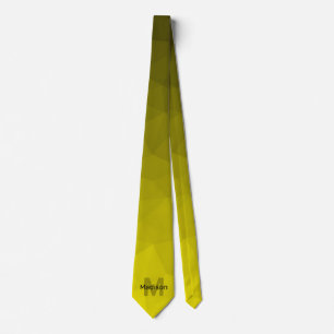 Gultens mörk, monogram, geometriskt nät mönster Mo Slips