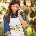 Gultens Nalle Förkläde<br><div class="desc">En söt gult nalle sitta med boll. Den här designen ser ut att vara verkligen för dessa Apron</div>