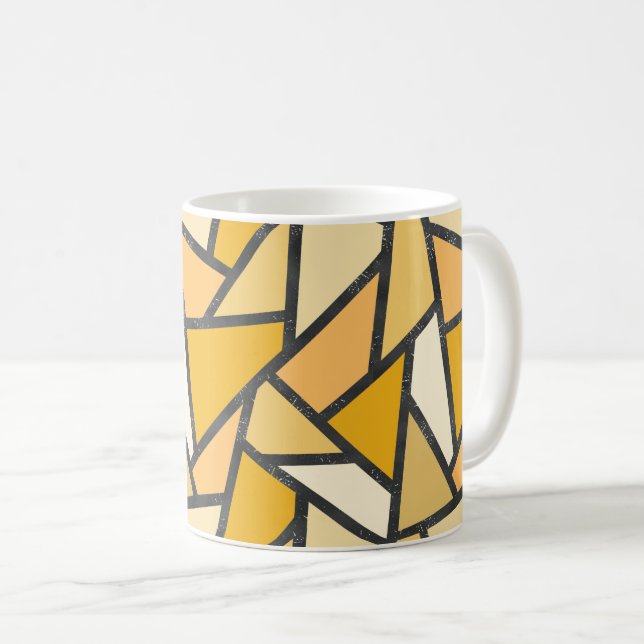 Gultens nedfläckad mönster kaffemugg (Framsida höger)