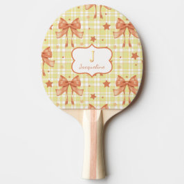 Gultens Orange för feminin coquette Bows Pingisracket