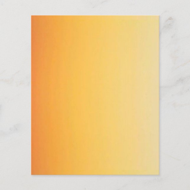 GULTENS ORANGE-ÖVERTONING BAKGRUNDSMALL ANPASSAD FLYGBLAD (Framsidan)