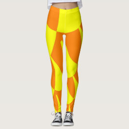 Gultens Orange Skalar ben Leggings