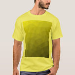 Gultens övertoningsgeometriska nät mönster t shirt<br><div class="desc">Elegant modern geometrisk t-shirt för alla. Gultens övertoningsgeometriska nät mönster, ljusa trianglar, ombre. Triangelns geometriska nät med kombinerad övertoningsdesign.</div>