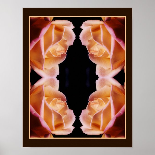 Gultens Rosenknopp Färgtonad Abstrakt Poster (Framsidan)