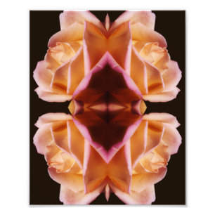 Gultens Rosenknopp Flower Mirrored Art-färgton 8 x Fototryck