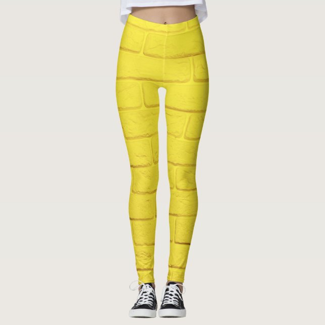gultens tegelvägg leggings (Framsida)