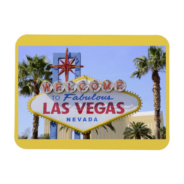 Gultens välkomstsignal Nevada Las Vegas Magnet (Horisontell)
