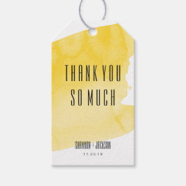 Gultens vattenfärg Tvättar Märkrn Bröllopsfavorite Presentetikett