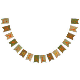 Gulter för Lycklig Fall Y'All Burlap Orange Vimplar