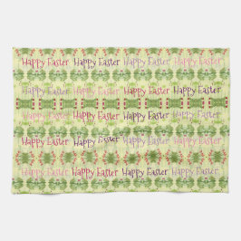 Gulter med grönt kökshandduk