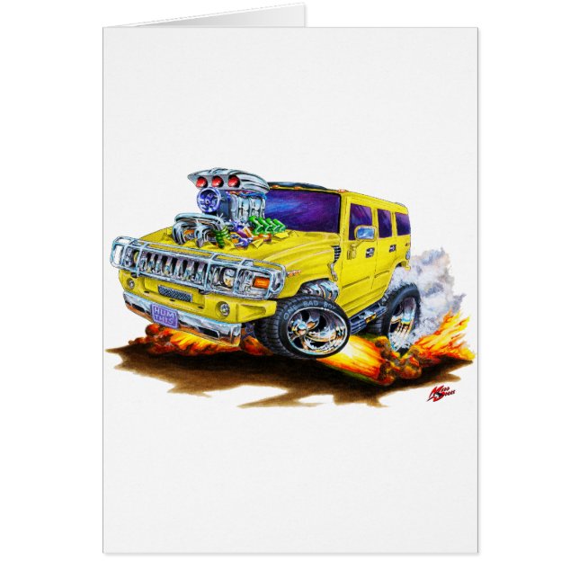 Gultlastbil för Hummer H2 Hälsningskort (Framsidan)