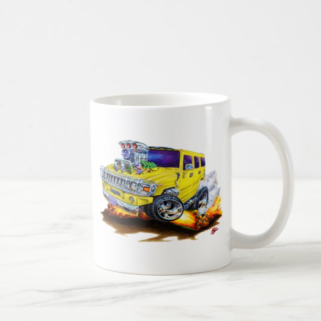 Gultlastbil för Hummer H2 Kaffemugg (Höger)