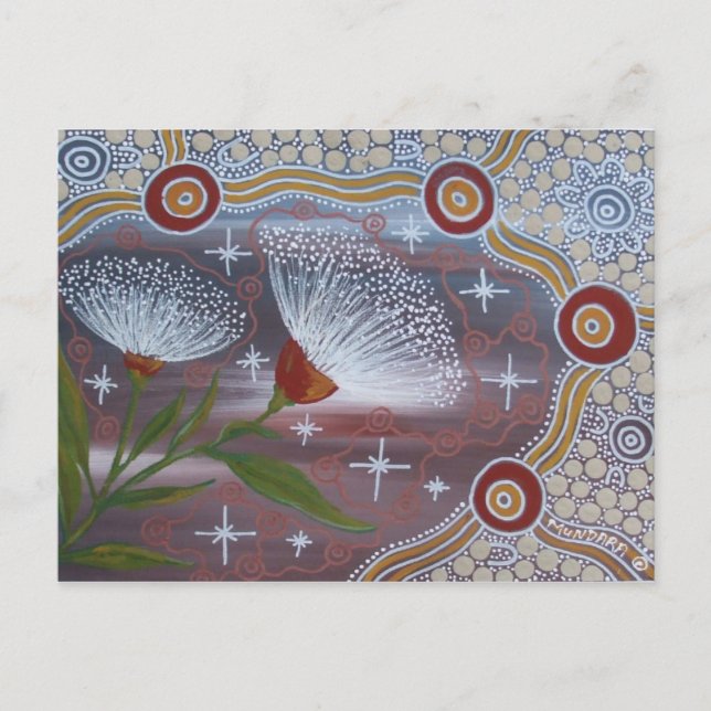 Gum Nöt Flowers Vykort (Framsida)