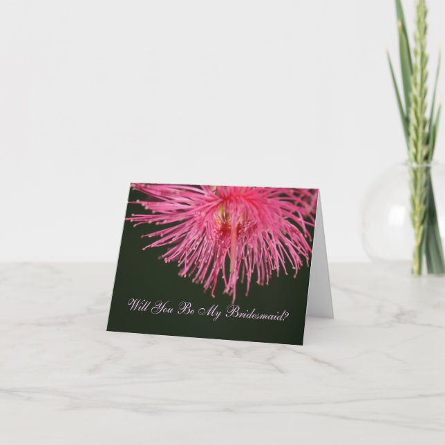 Gum Träd-blomman blir mitt bridesmaikort Inbjudan (Framsida)