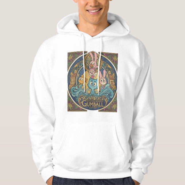 "GUMBALL" Artistic Hoodie – Urban Style Statement (Framsida)