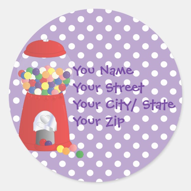 Gumball Fantasy Runt Klistermärke (Framsida)