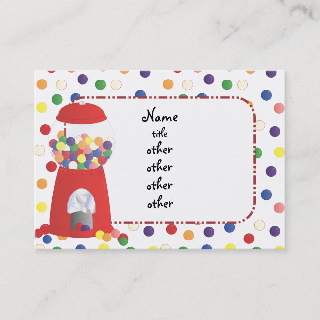 Gumball Fantasy Visitkort (Framsida)