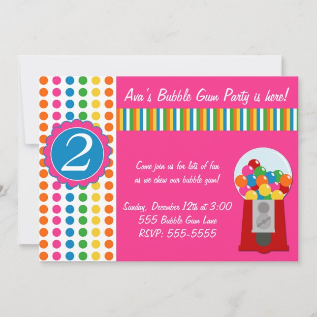 Gumball inbjudan (Framsida)