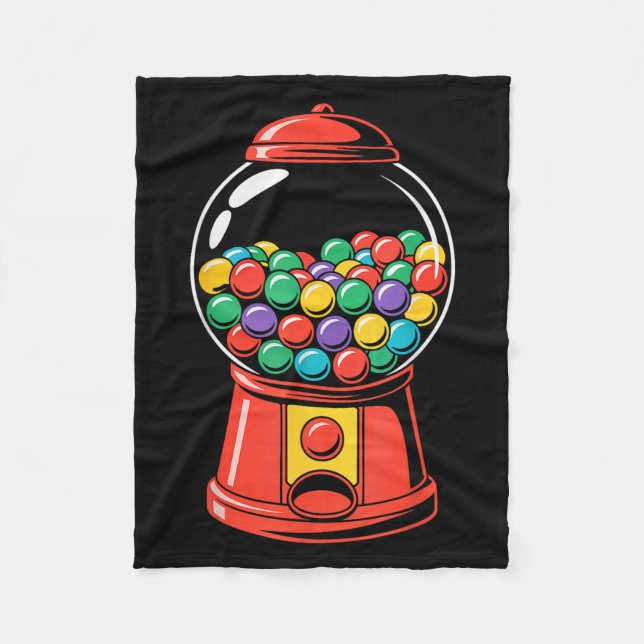 Gumball Machine Shirt Adult Men Women Kids Gum Bal Fleecefilt (Framsidan)