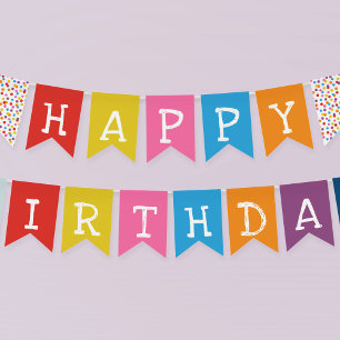 Gumball Maskin Candy Bubble Gum Grattis på födelse Vimplar