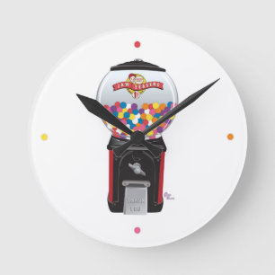 Gumball Maskin Clock Rund Klocka