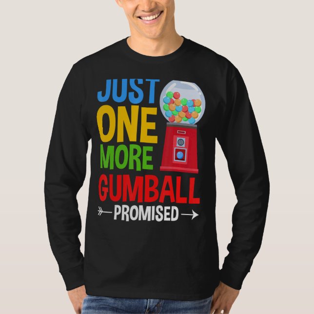 Gumball Maskin Gum Boll Bubble Chewing Gum T Shirt (Framsida)