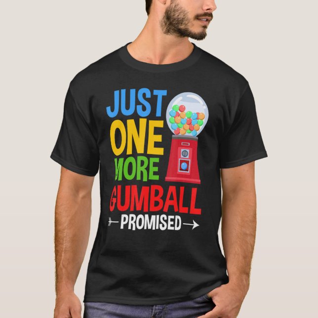 Gumball Maskin Gum Boll Bubble Chewing Gum T Shirt (Framsida)