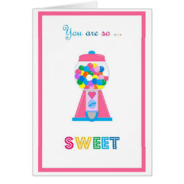 Gumball Maskin och Rainbow-hälsningskort OBS Kort