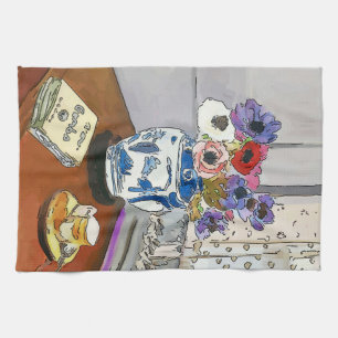 Gumbo Bok, Flowers, Vas, efter Matisse Kökshandduk