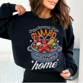 Gumbo Cute Kräftor som stannar hemma väder T Shirt