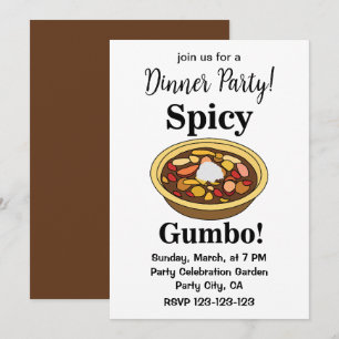 Gumbo Food Spicy Gumbo Inbjudningar
