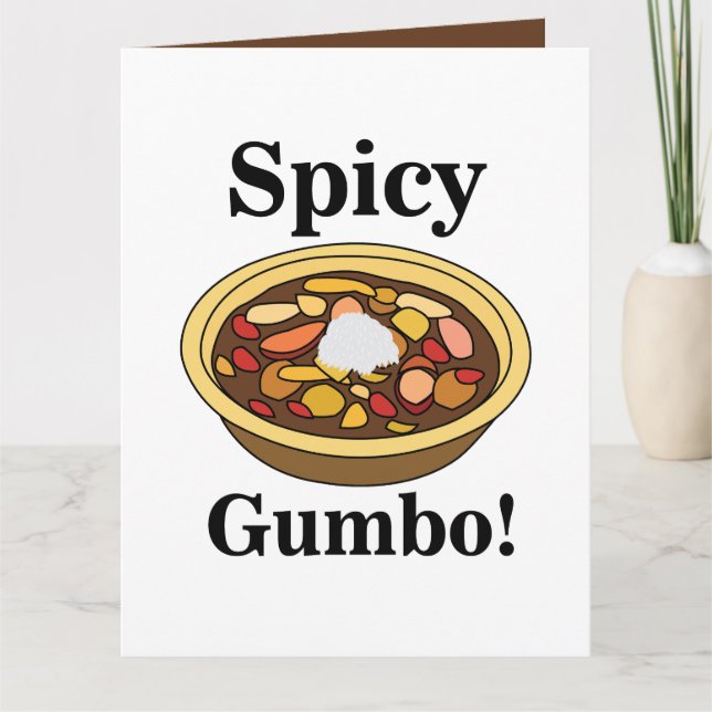 Gumbo Food Spicy Gumbo Kort (Framsida)