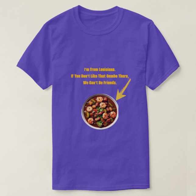 Gumbo Geaux T Shirt (Design framsida)