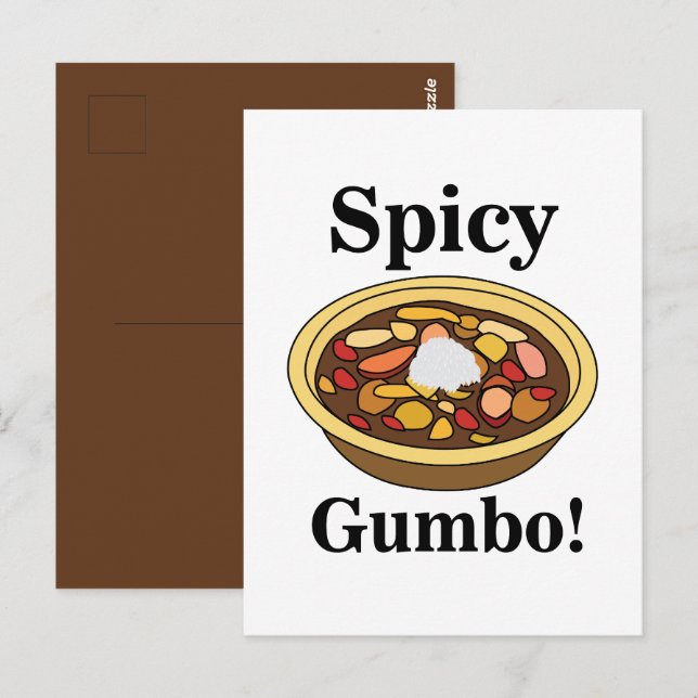 Gumbo Mat Spicy Gumbo Vykort (Fram/baksida)
