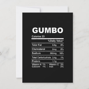 Gumbo Näringsfakta Thanksgiving Inbjudningar